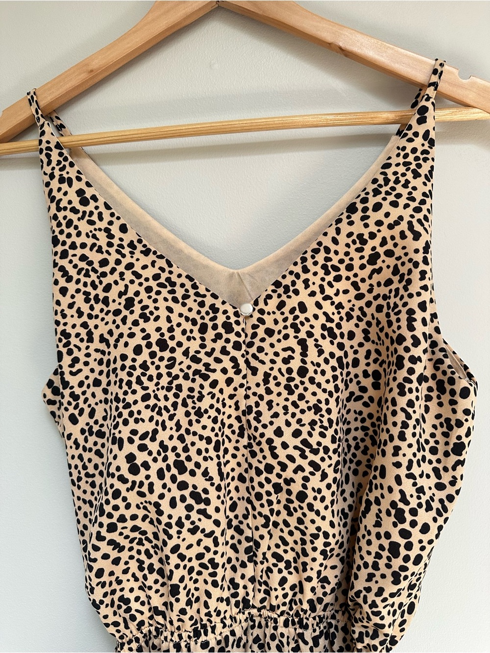 She +‎ Sky Cheetah Print Belted Romper Beige & Black Women’s Small - Picture 8 of 9
